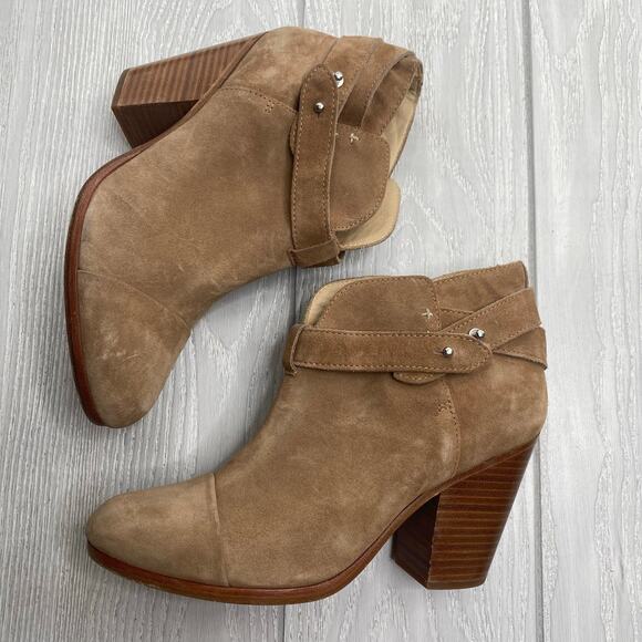 Rag & Bone Women's Tan The Harrow Suede Ankle Boots Size 9 Italian 39 - Picture 6 of 12
